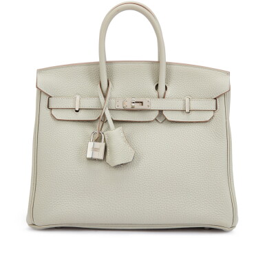 View full screen - View 1 of Lot 6051. Gris Perle Togo Birkin 25 Palladium Hardware, 2020.