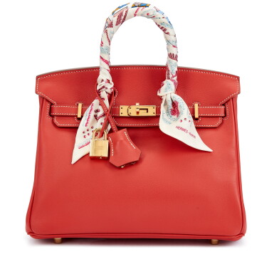 View full screen - View 1 of Lot 6178. Sanguine Swift Birkin 25 Gold Hardware, 2015 and Twillies.