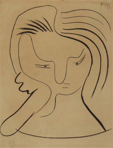 View full screen - View 1 of Lot 451. Tête de femme.