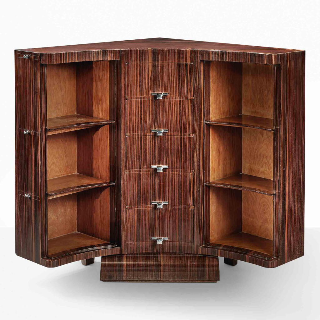 View full screen - View 1 of Lot 67. "Bibol Gonse" Corner Cabinet, Model No. NR2432.