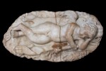 Statue d'Éros endormi avec les attributs d'Hercule, art romain, vers le IIe siècle après J.-C., avec restaurations du XVIIe siècle