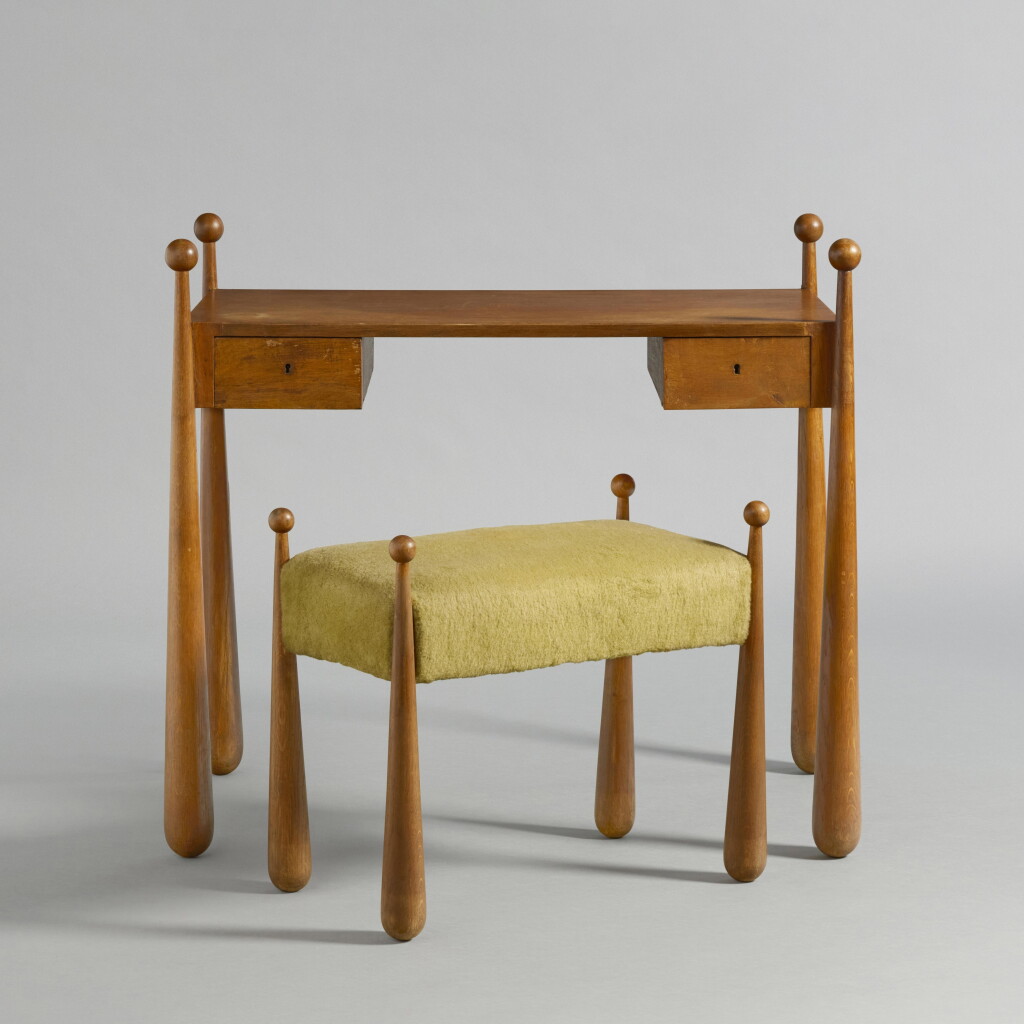 View full screen - View 1 of Lot 96. "Quille" Dressing Table and Stool.