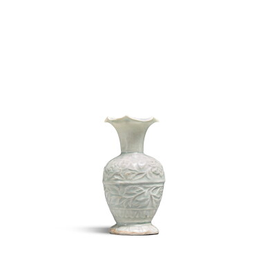 View full screen - View 1 of Lot 91. A small molded Qingbai 'lotus' vase, Southern Song dynasty .