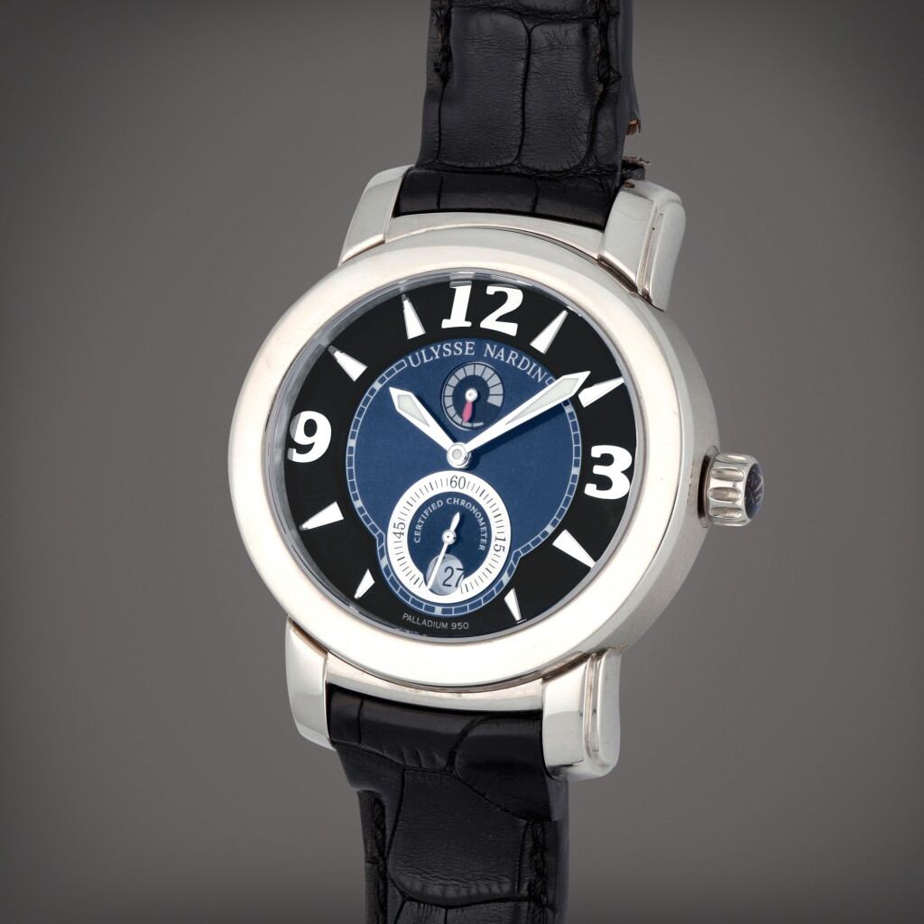 View full screen - View 1 of Lot 349. Reference 278-70 | A limited edition palladium wristwatch with power reserve and date | Circa 2010.