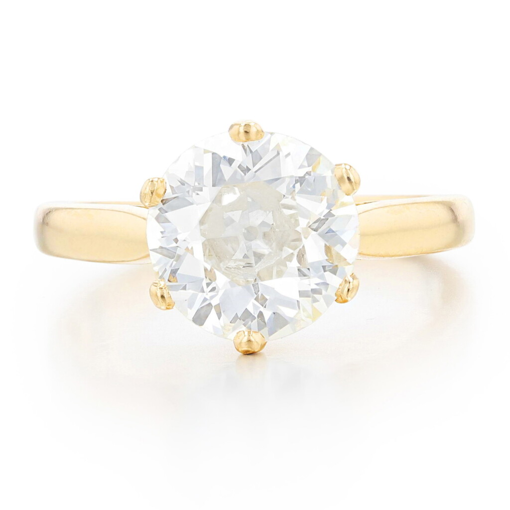View full screen - View 1 of Lot 445. Bague diamant | Diamond ring.