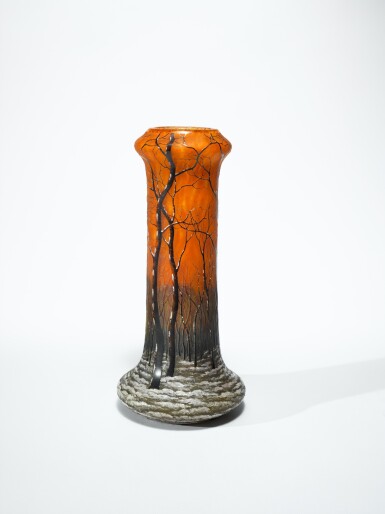 View full screen - View 1 of Lot 47. Daum, "Winter Landscape" Vase.
