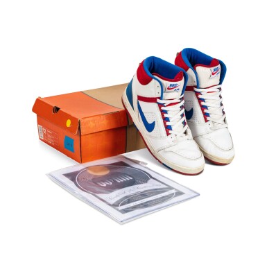 View full screen - View 1 of Lot 812. From The Collection of DJ AM | Nike Air Force 2 High ‘76ers’ | US 12.
