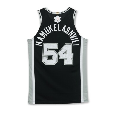 View full screen - View 1 of Lot 260. Sandro Mamukelashvili ‘Christmas Day’ San Antonio Spurs 2024-2025 Game Issued Icon Edition Jersey.