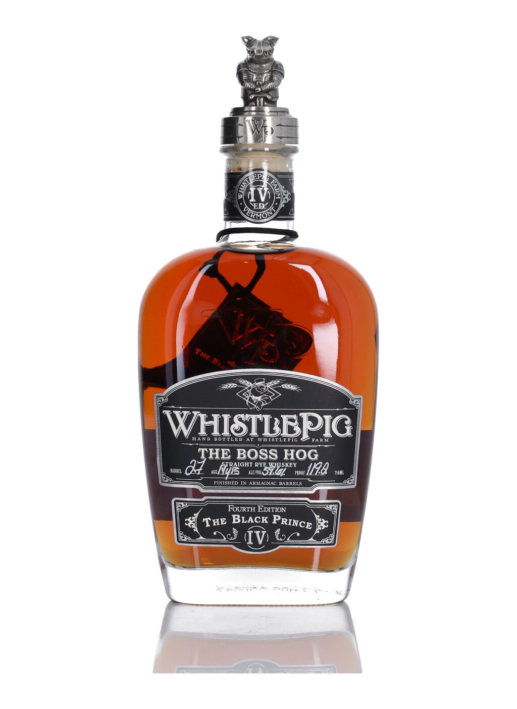 View full screen - View 1 of Lot 236. WhistlePig The Boss Hog 4th Edition "The Black Prince" 14 Year Old 119.2 Proof NV (1 Bottle 75cl).