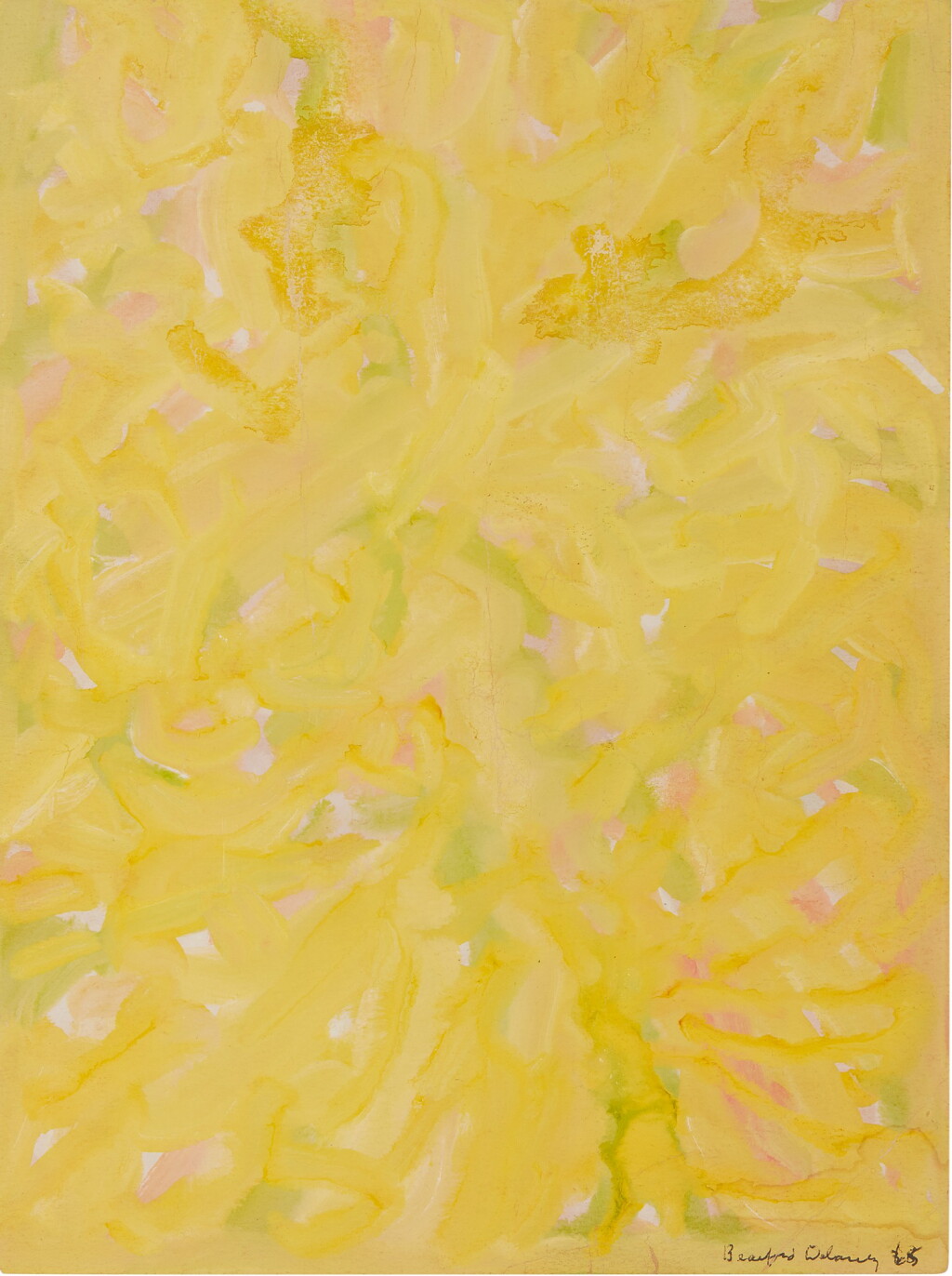 View full screen - View 1 of Lot 654. BEAUFORD DELANEY | UNTITLED (YELLOW ABSTRACT).