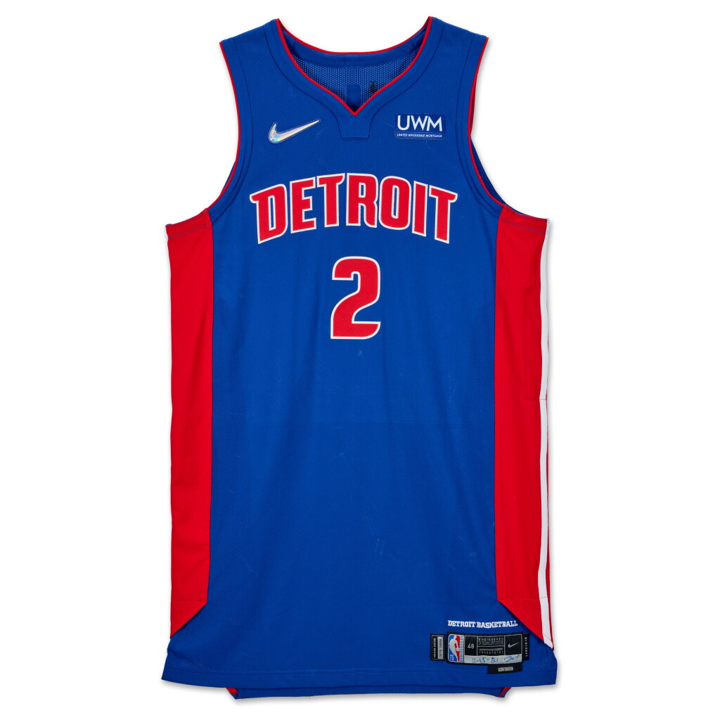 View full screen - View 1 of Lot 116. Cade Cunningham Detroit Pistons 2021-2022 Game Worn Icon Edition Jersey.