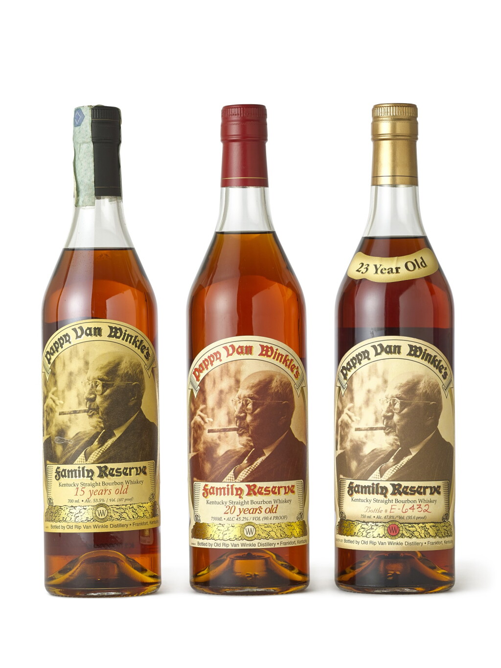 View full screen - View 1 of Lot 4069. Pappy Van Winkle's Family Reserve Mixed Case (2 BT, 1 BT70).