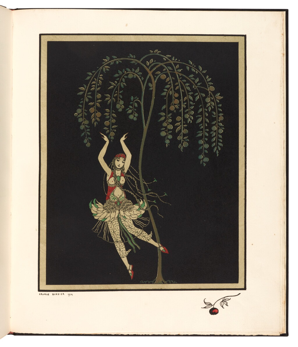 View full screen - View 1 of Lot 137. Barbier and Vaudoyer, Album dedie a Tamar Karsavina, Paris, 1914, buckram.