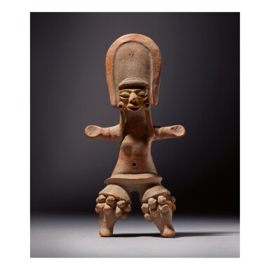 View full screen - View 1 of Lot 147. TLATILCO FIGURE OF A DANCER, TYPE DK EARLY PRECLASSIC, CIRCA 1200-900 BC.