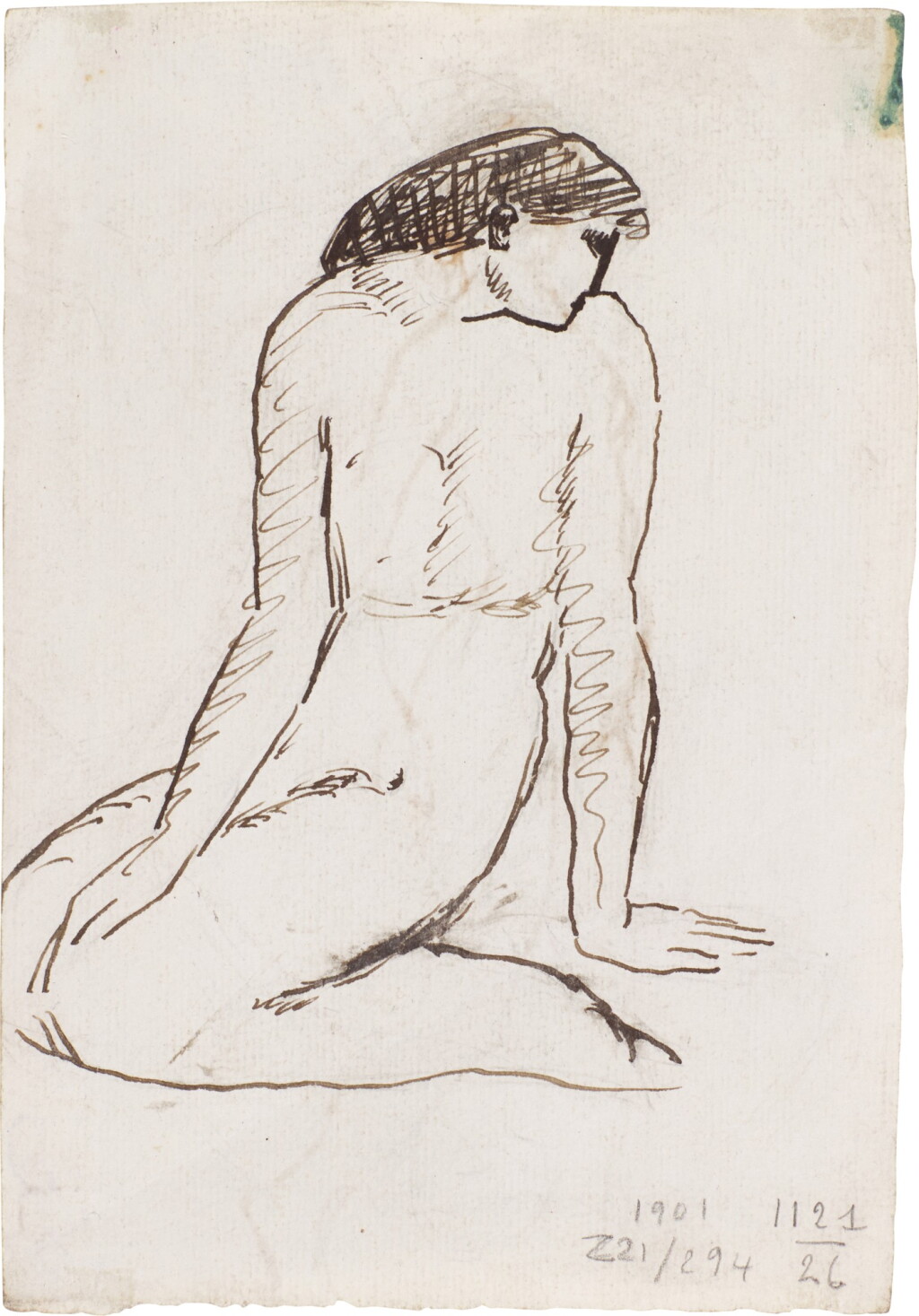 View full screen - View 1 of Lot 61. PABLO PICASSO | NU AGENOUILLÉ - RECTO | NU DEBOUT - VERSO .