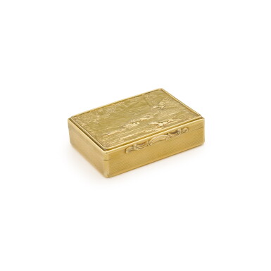 View full screen - View 1 of Lot 214. A William IV silver-gilt table snuff box, Reily & Storer, London, 1832.