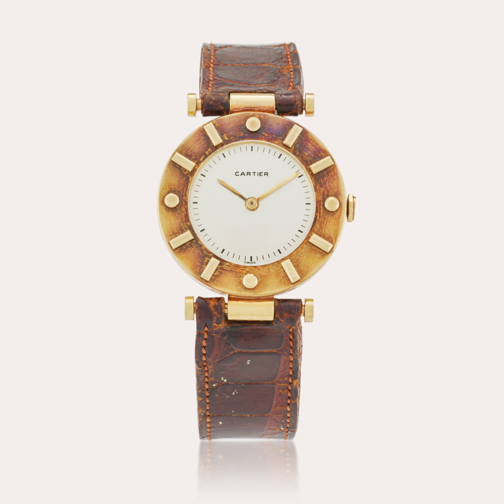 View full screen - View 1 of Lot 374. Gouvernail | A yellow gold wristwatch, Circa 1960.