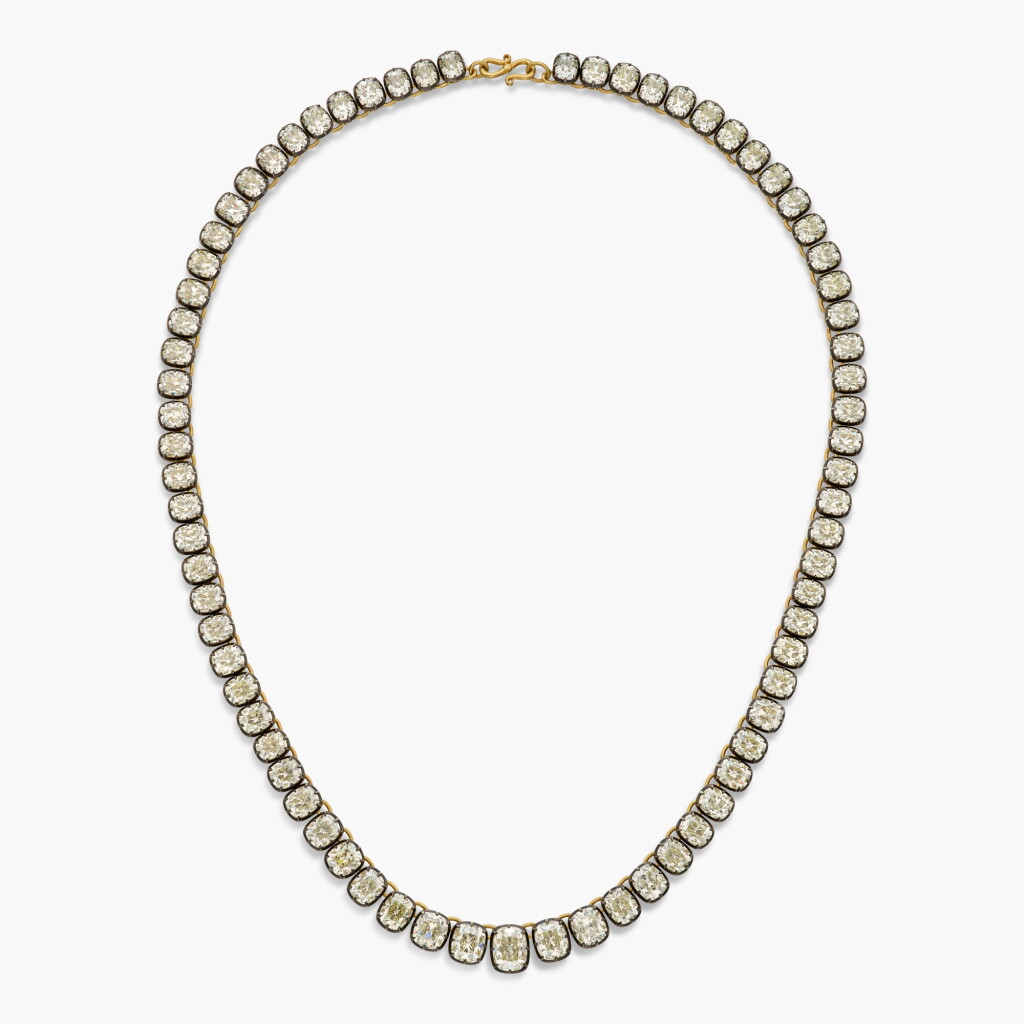 View full screen - View 1 of Lot 618. Diamond Rivière Necklace.