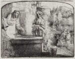Christ and the Woman of Samaria: An Arched Print (B., Holl. 70; New Holl. 302)