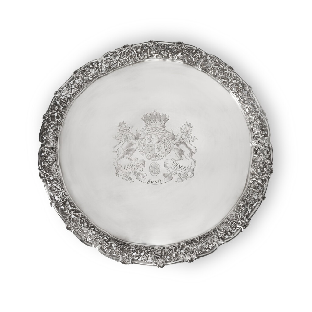View full screen - View 1 of Lot 437. A George II Silver Large Salver, Eliza Godfrey, London, 1751.