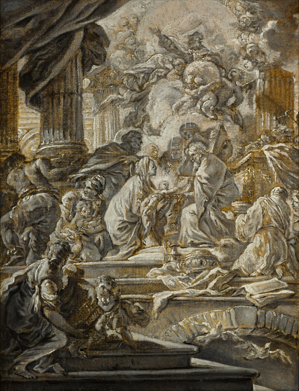 View full screen - View 1 of Lot 490. The Presentation of Jesus in the Temple.
