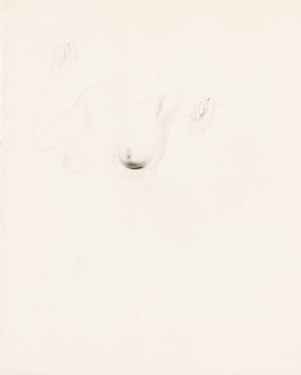 View full screen - View 1 of Lot 62. Torse de femme et main.