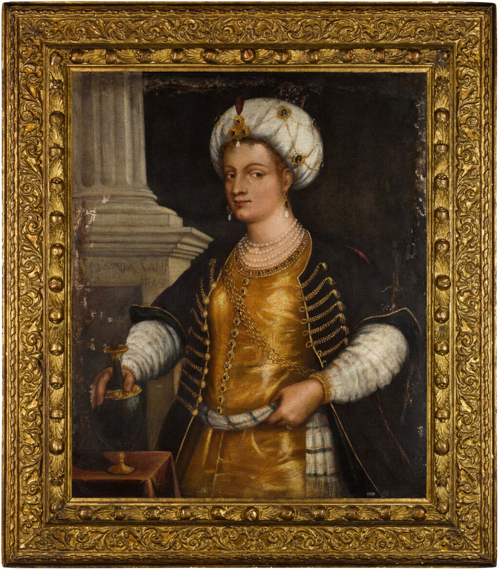 A portrait of Roxelana (Haseki Hurrem Sultan, 1506-58), follower of Titian, Italy, Venetian School, 16th century | Arts of the Islamic World & India including Fine Rugs and Carpets | 2022 | Sotheby's