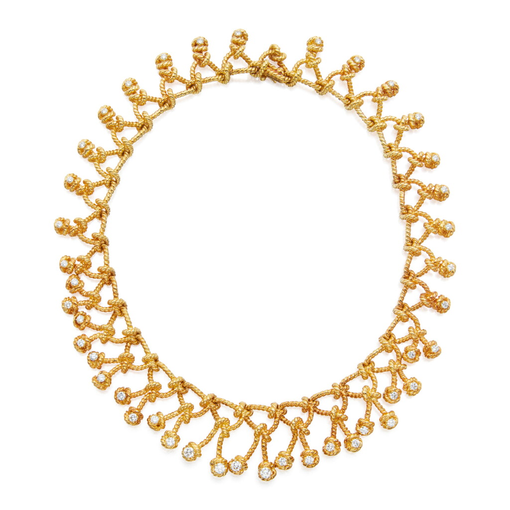 View full screen - View 1 of Lot 154. GOLD AND DIAMOND 'REGATTA' NECKLACE, VERDURA.
