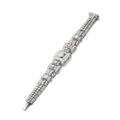 View full screen - View 1 of Lot 711. Bracelet diamants | Diamond bracelet.