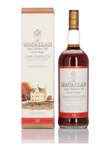 View full screen - View 1 of Lot 27. The Macallan 10 Year Old Cask Strength 57.2 abv NV (1 Bottle Litre).