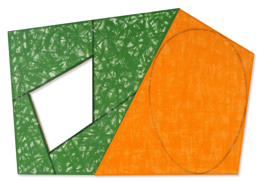 View full screen - View 1 of Lot 148. Green Frame / Orange Ellipse.