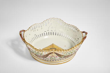 View full screen - View 1 of Lot 222. A Porcelain Basket from the Imperial Order of St George Service, Gardner Porcelain Factory, Verbilki, circa 1780.
