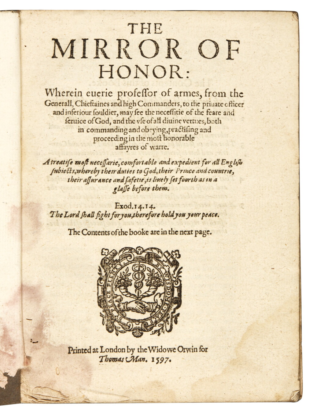 View full screen - View 1 of Lot 343. Norden, The Mirror of Honor, London, 1597, modern wrappers.