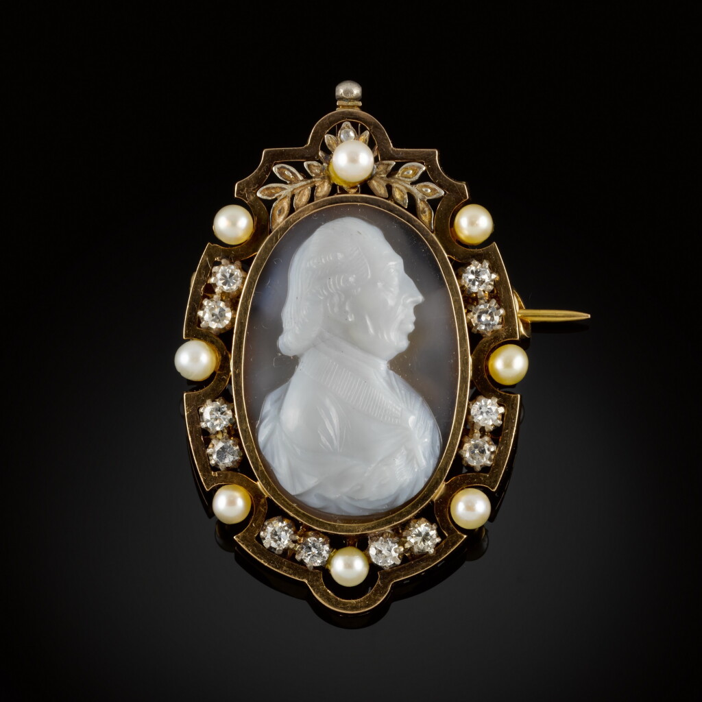 View full screen - View 1 of Lot 105. Johann Martin Bückle (1742-1811) | German, Frankfurt am Main, 1809 | Cameo with Karl Theodor von Dalberg (1744-1817).