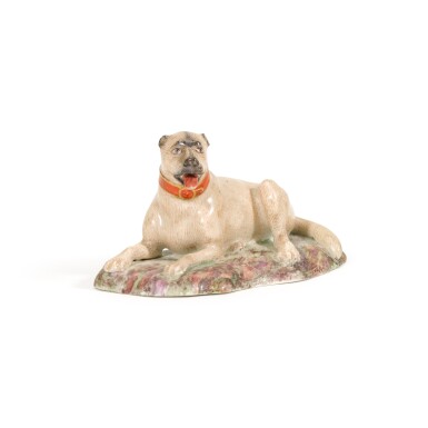 View full screen - View 1 of Lot 171. A dated Fürstenberg model of a hound, 1781.