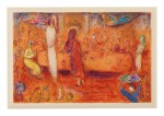 MARC CHAGALL | MEGACLES RECOGNIZES HIS DAUGHTER AT THE FEAST (M. 347; SEE C. BKS. 46)