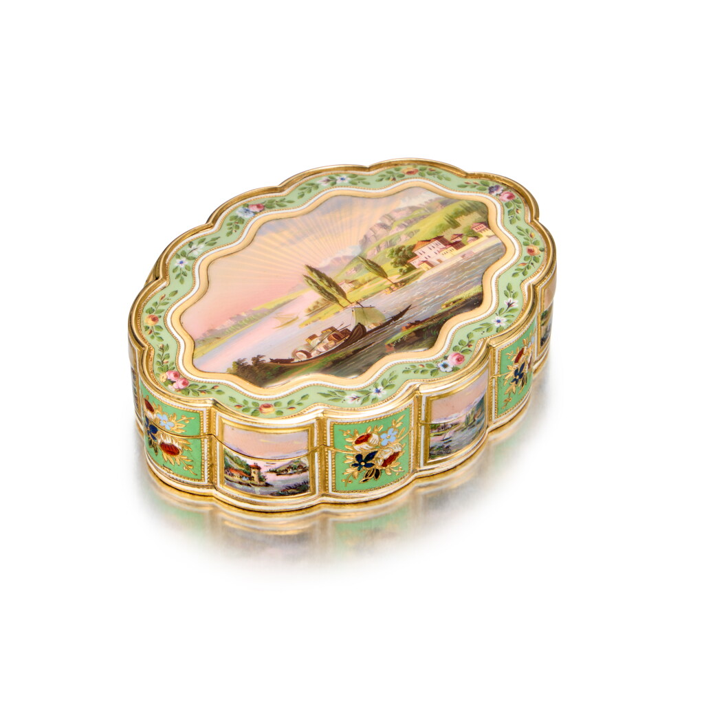 View full screen - View 1 of Lot 1098. A gold and enamel snuff box for the Ottoman Market, Geneva, circa 1835.