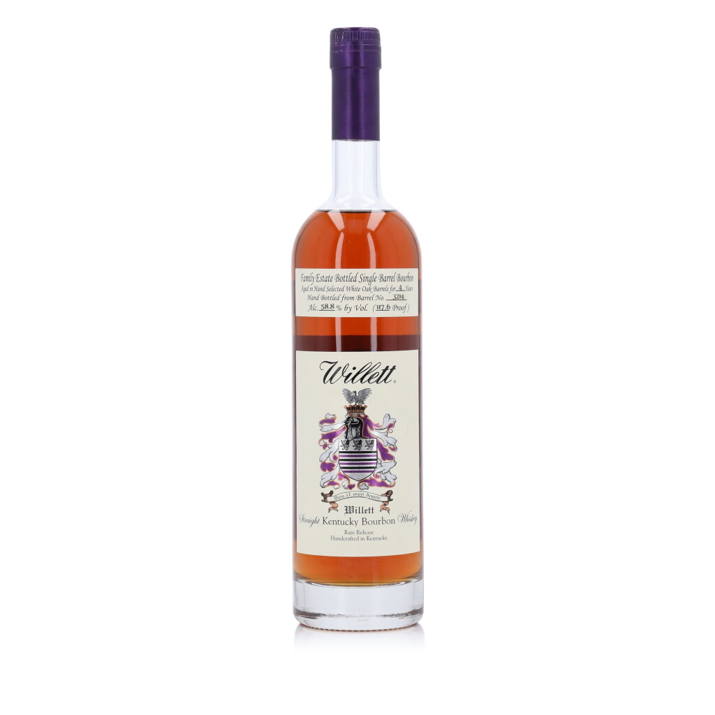 View full screen - View 1 of Lot 872. Willett Family Estate Single Barrel Bourbon 4 Year Old #3214 117.6 Proof NV (1 Bottle 75cl).