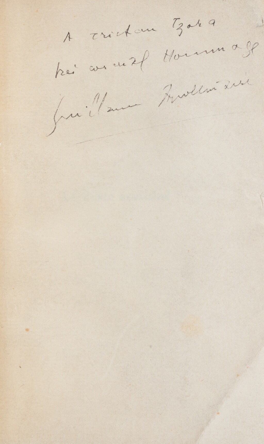 View full screen - View 1 of Lot 146. Le Poète assassiné. 1916. Édition originale avec un envoi à Tzara. Reliure de Brunius..