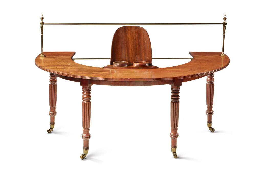 View full screen - View 1 of Lot 263. A REGENCY MAHOGANY HUNT TABLE IN THE MANNER OF GILLOWS, FIRST QUARTER 19TH CENTURY.