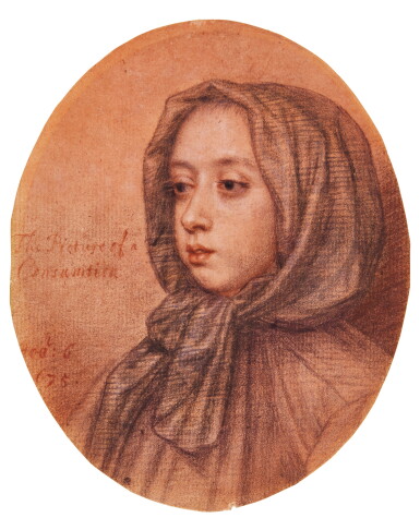 View full screen - View 1 of Lot 12. Portrait of a young woman, circa 1675.