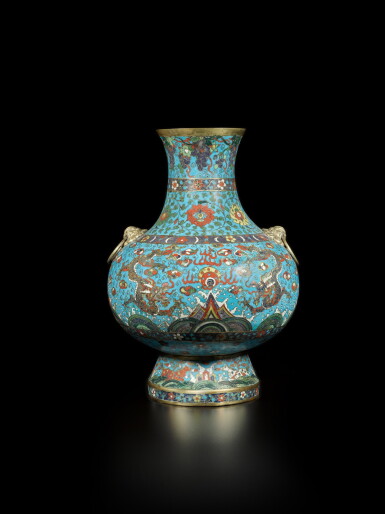 View full screen - View 1 of Lot 241. A cloisonné enamel 'dragon' vase, Qing dynasty, 17th century.