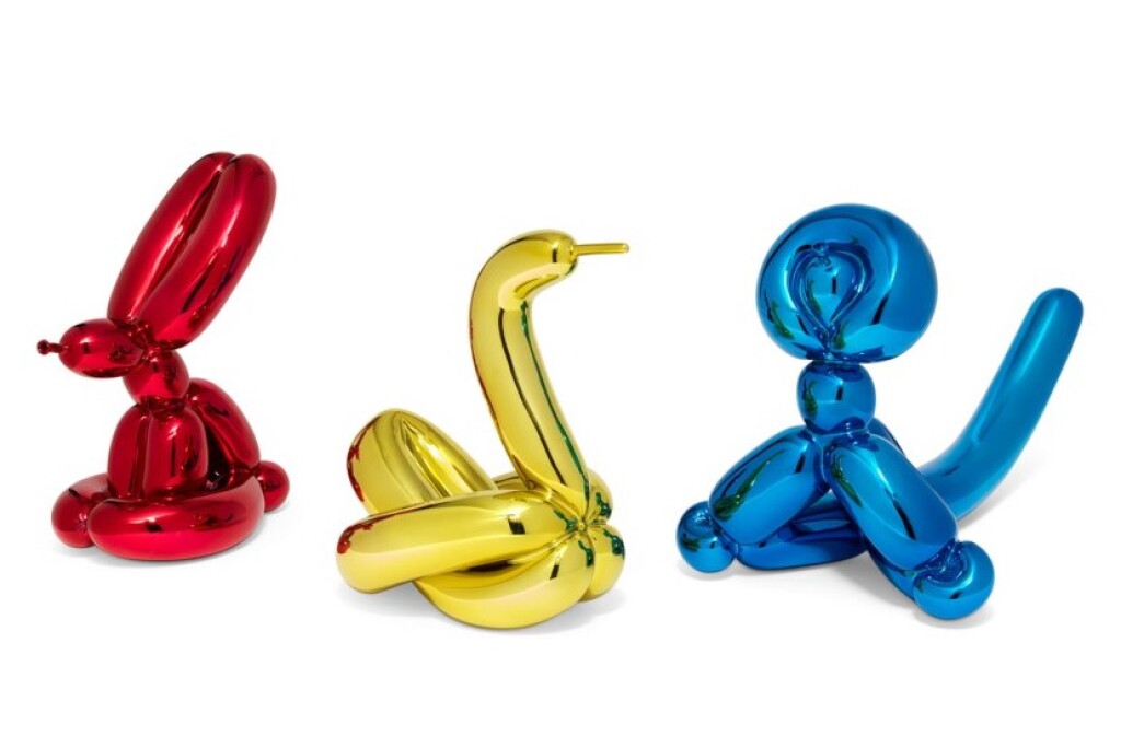 View full screen - View 1 of Lot 38. Balloon Animals I (Yellow Swan, Blue Monkey, Red Rabbit).