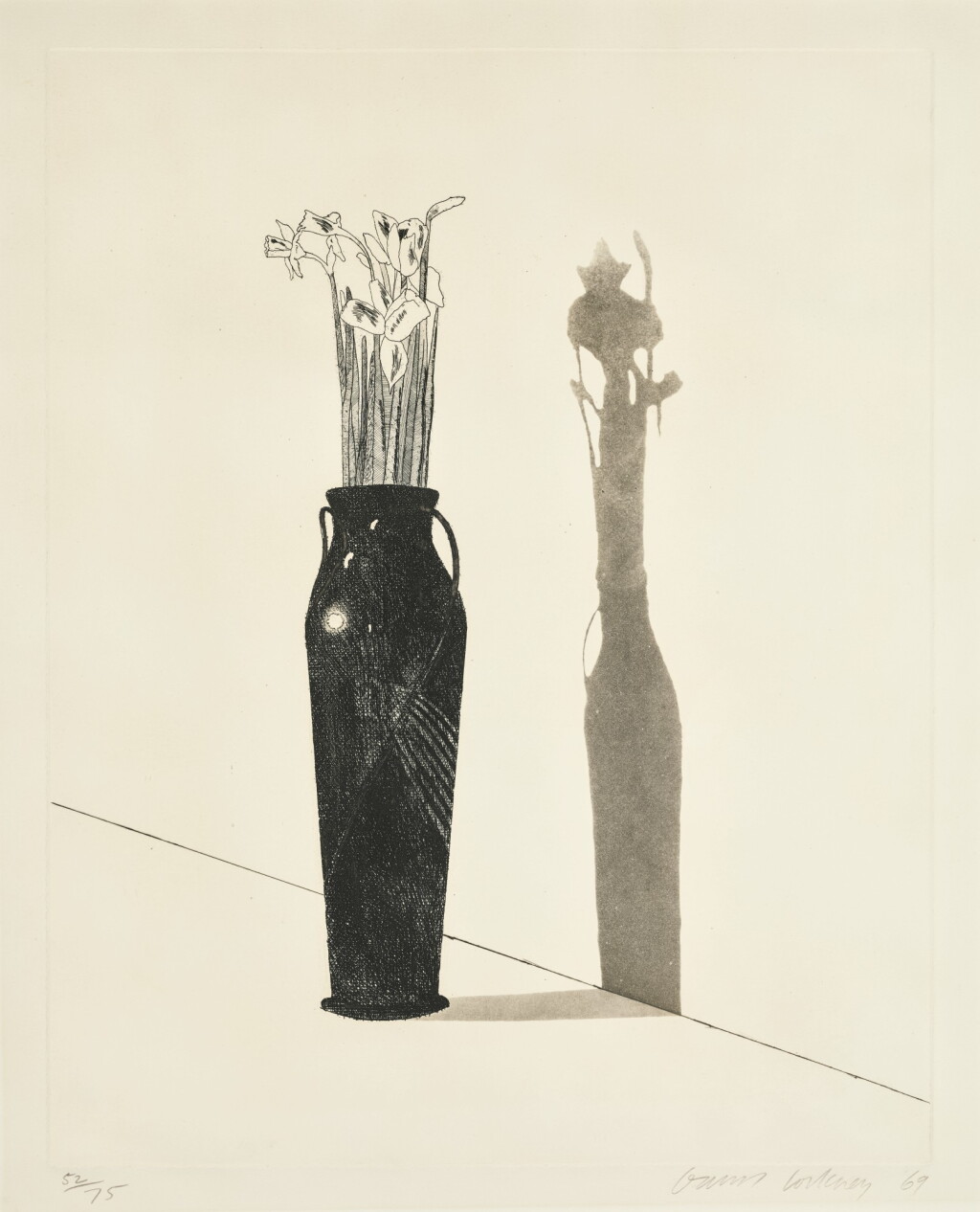 View full screen - View 1 of Lot 45. DAVID HOCKNEY, R.A. | VASE AND FLOWERS (SCOTTISH ARTS COUNCIL 69; MUSEUM OF CONTEMPORARY ART TOKYO 66).