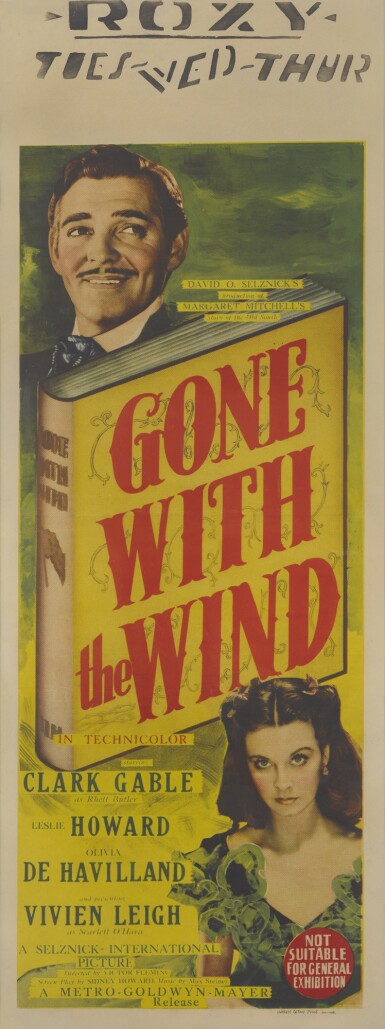 View full screen - View 1 of Lot 93. GONE WITH THE WIND (1939) POSTER, AUSTRALIAN.