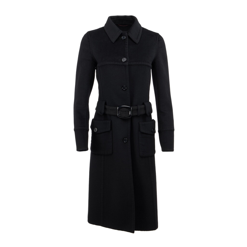 View full screen - View 1 of Lot 2. Carolyn Bessette-Kennedy's Prada Single-breasted Black Double-faced Wool Coat, 1997.