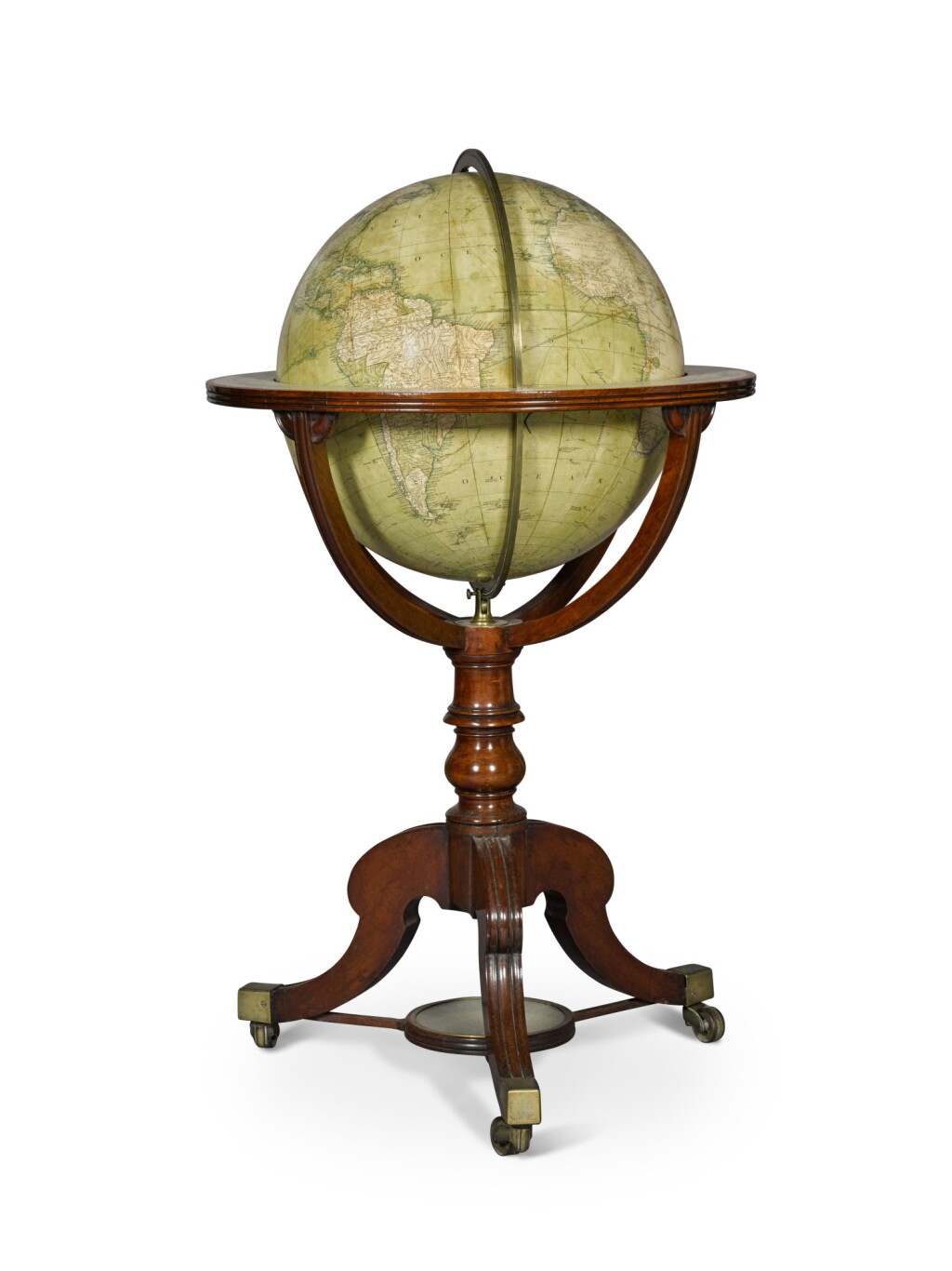 View full screen - View 1 of Lot 67. A William IV 18-inch terrestrial globe by W. & T. M. Bardin, dated 1836.