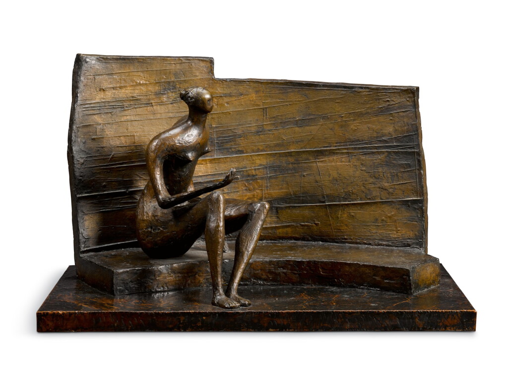 View full screen - View 1 of Lot 6. Seated Figure Against Curved Wall.
