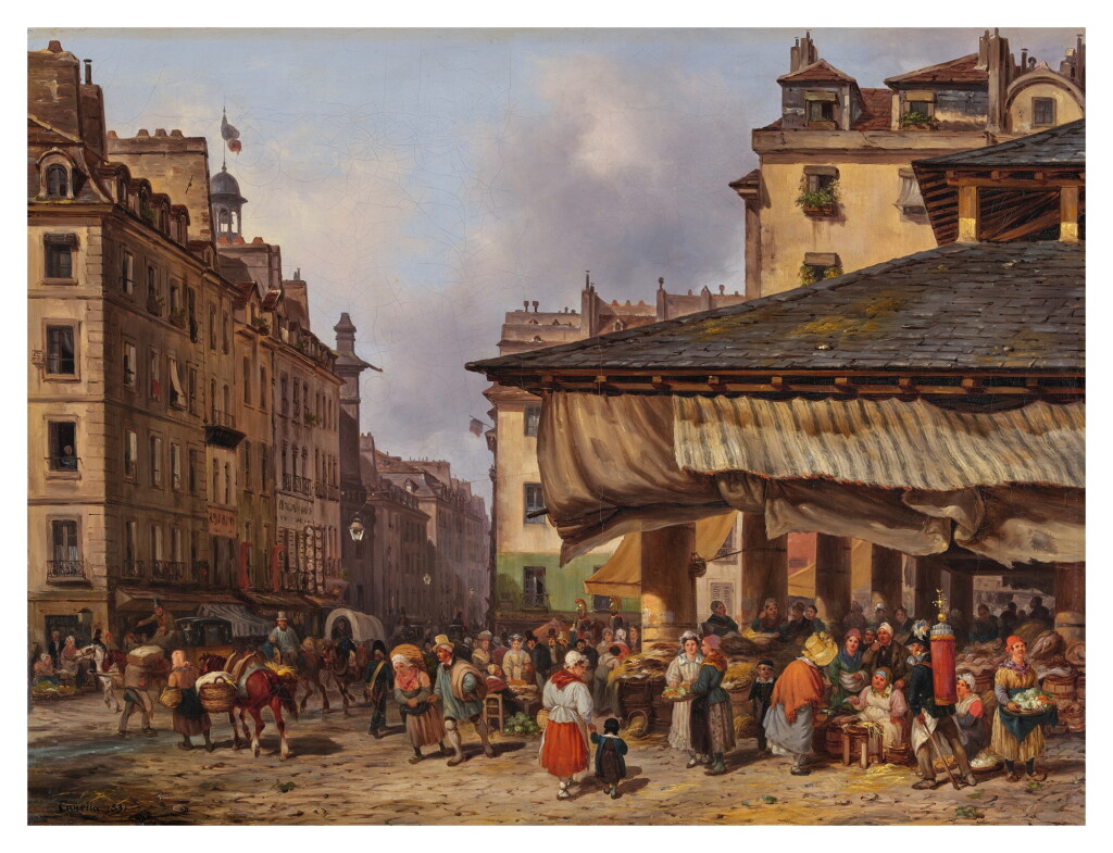 View full screen - View 1 of Lot 457. Paris, A View of Les Halles.
