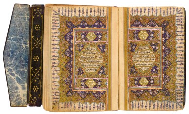 View full screen - View 1 of Lot 37. AN ILLUMINATED QUR’AN, COPIED BY HAFIZ MEHMED AL-FARID, STUDENT OF HAJI HAFIZ MEHMED, IMAM OF THE MOSQUE OF MURADIYYA IN EDIRNE, TURKEY, OTTOMAN, DATED 1236 AH/1820-21 AD.